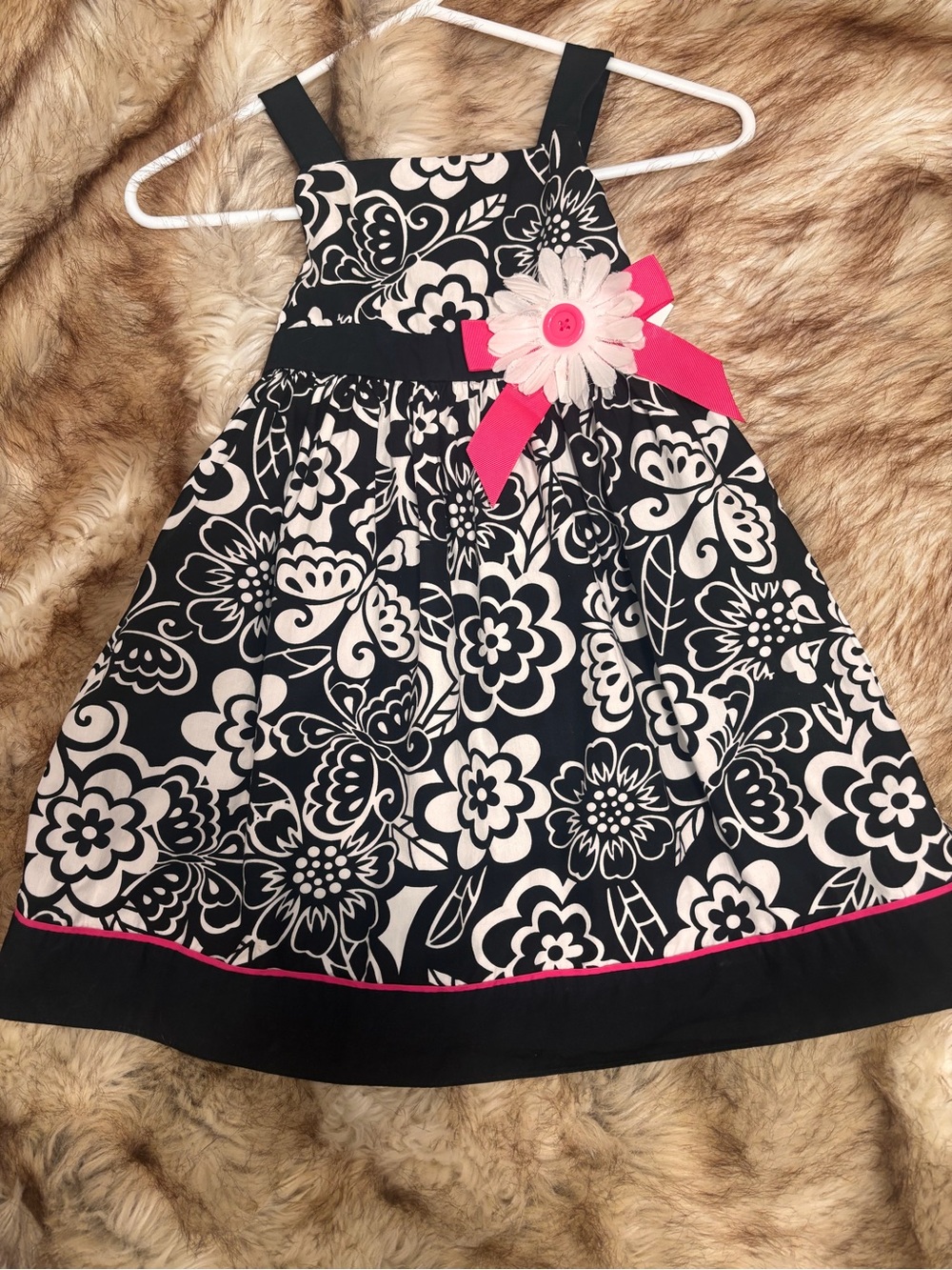 Good Lad Black and White Floral Dress
